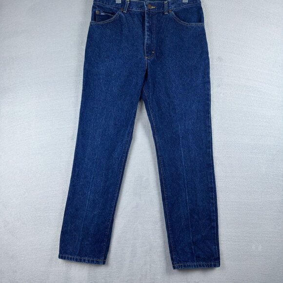 Lee Straight Leg Genuine Jeans Medium Wash Denim Mens Size 34X30 Blue Mid Rise - Picture 1 of 11